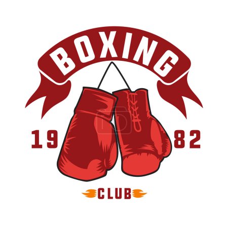Illustration for Boxing logo on white background, vector illustration - Royalty Free Image