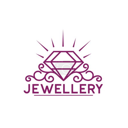 Photo for Jewelry logo on white background. vector illustration - Royalty Free Image