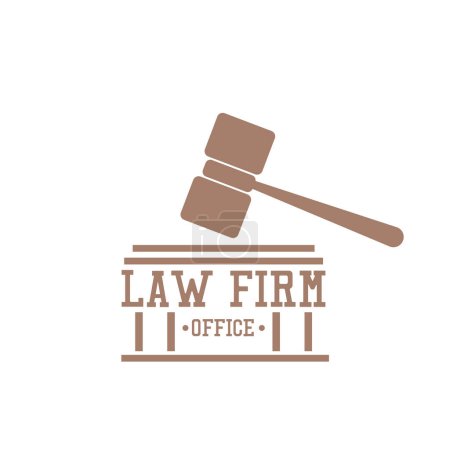 Ilustración de Logotipo del bufete de abogados sobre fondo blanco. ilustración vectorial - Imagen libre de derechos
