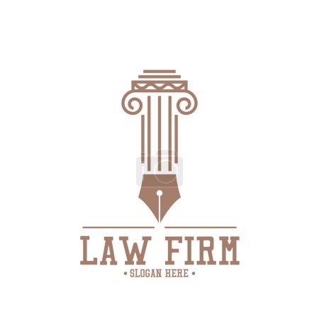 Téléchargez les illustrations : Logo cabinet d'avocats sur fond blanc. illustration vectorielle - en licence libre de droit