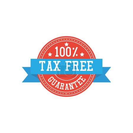 Illustration for Tax free sticker on the background. vector illustration - Royalty Free Image