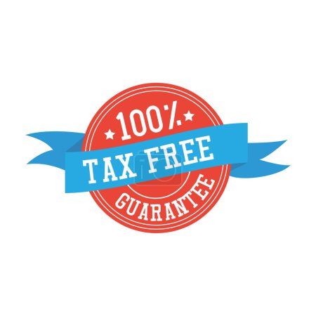 Illustration for Tax free sticker on the background. vector illustration - Royalty Free Image