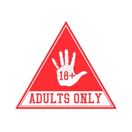 Photo for Adults only warning on white background. vector illustration - Royalty Free Image
