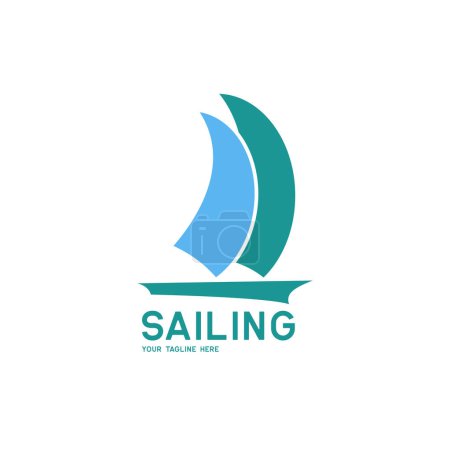 Illustration for Sailing logo isolated on white background, vector illustration - Royalty Free Image