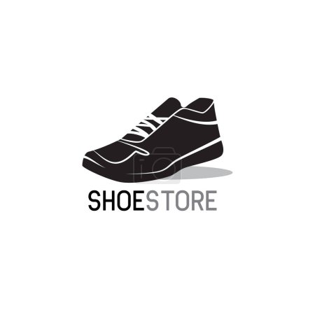 Illustration for Shoes store, shoes shop logo on white background. vector illustration - Royalty Free Image