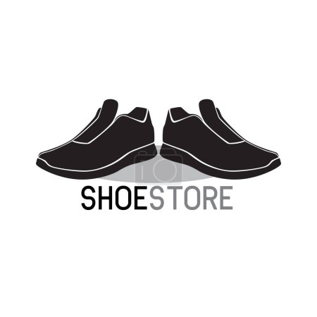 Photo for Shoes store, shoes shop logo on white background. vector illustration - Royalty Free Image