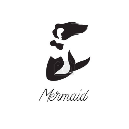 Ilustración de Logotipo sirena aislado sobre fondo blanco. Ilustración vectorial - Imagen libre de derechos