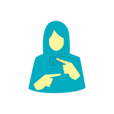 Illustration for Sign language interpreter logo. vector illustration - Royalty Free Image