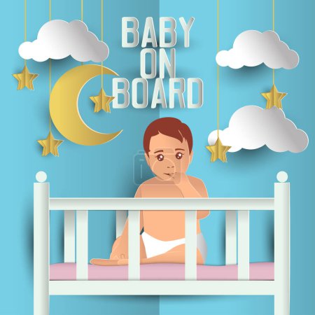Photo for Baby on board poster. vector illustration - Royalty Free Image