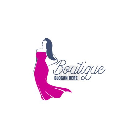 Illustration for Fashion boutique logo isolated on white background, vector illustration - Royalty Free Image