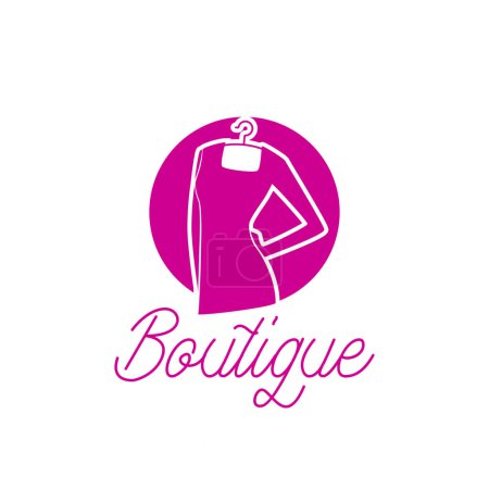 Illustration for Fashion boutique logo isolated on white background, vector illustration - Royalty Free Image