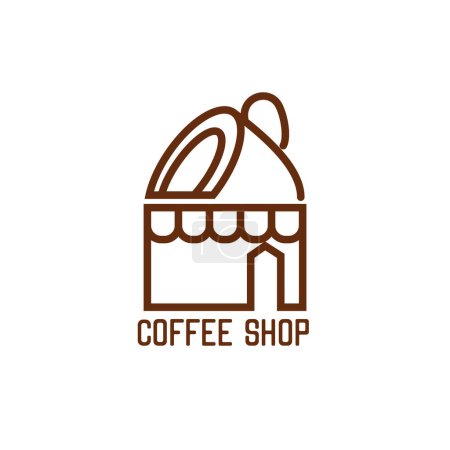 Téléchargez les illustrations : Logos café isolé sur fond blanc, illustration vectorielle - en licence libre de droit