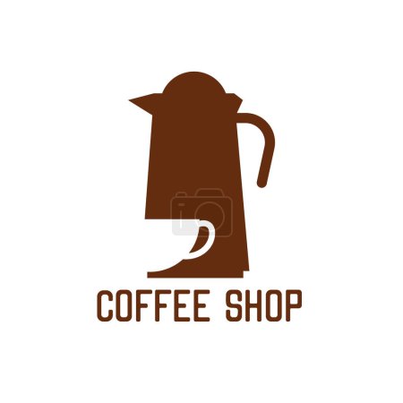 Téléchargez les photos : Logos café isolé sur fond blanc, illustration vectorielle - en image libre de droit