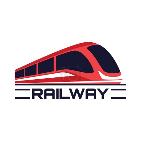 Illustration for Train railway logo isolated on white background. vector illustration - Royalty Free Image