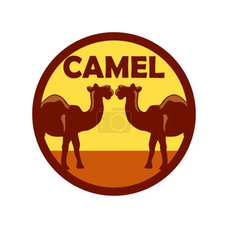 Illustration for Camel logo isolated on white background. vector illustration - Royalty Free Image