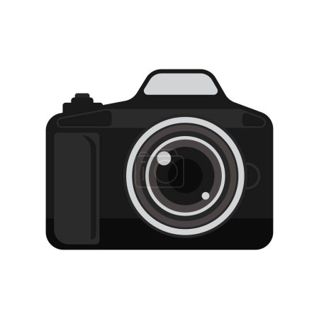 Téléchargez les illustrations : Icône de caméra isolée sur fond blanc. Illustration vectorielle - en licence libre de droit
