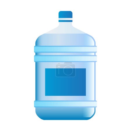 Illustration for Mineral water bottle isolated on white background. vector illustration - Royalty Free Image