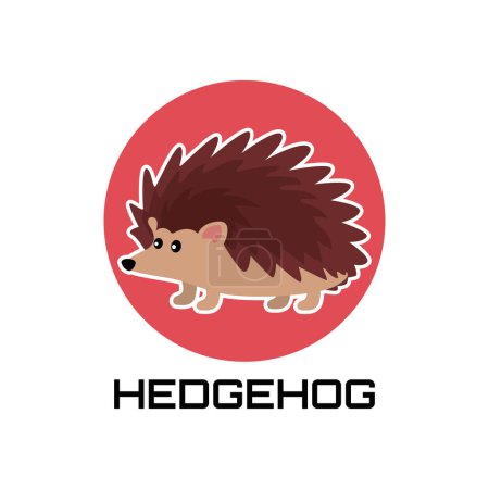 Photo for Hedgehog logo isolated on white background. vector illustration - Royalty Free Image