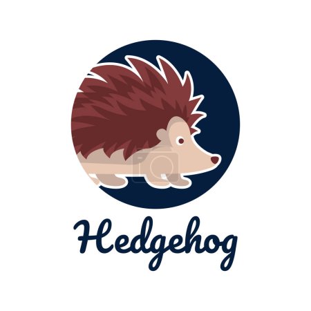 Illustration for Hedgehog logo isolated on white background. vector illustration - Royalty Free Image