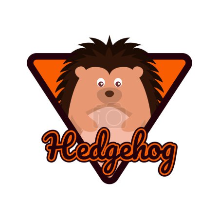 Illustration for Hedgehog logo isolated on white background. vector illustration - Royalty Free Image