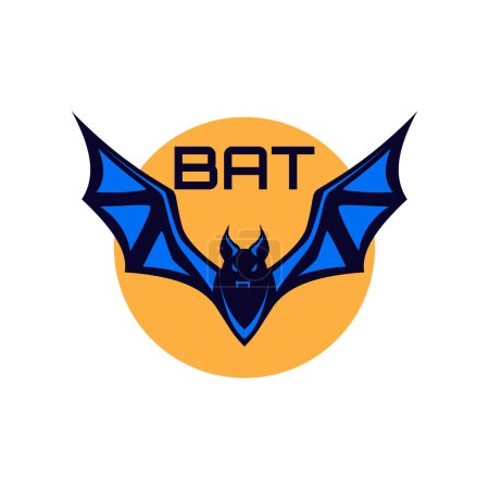 Illustration for Bat logo isolated on white background. vector illustration - Royalty Free Image