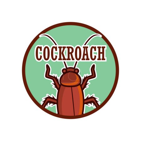 Illustration for Cockroach logo isolated on white background vector illustration - Royalty Free Image