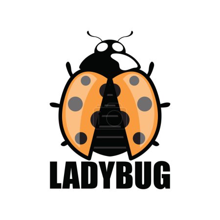 Ilustración de Logo de la señora insecto aislado en la ilustración vector de fondo blanco - Imagen libre de derechos