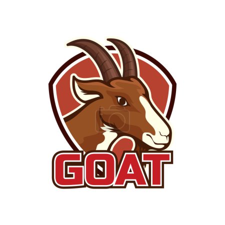 Illustration for Goat logo isolated on white background. vector illustration - Royalty Free Image