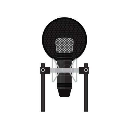 Illustration for Microphone isolated on white background. vector illustration - Royalty Free Image