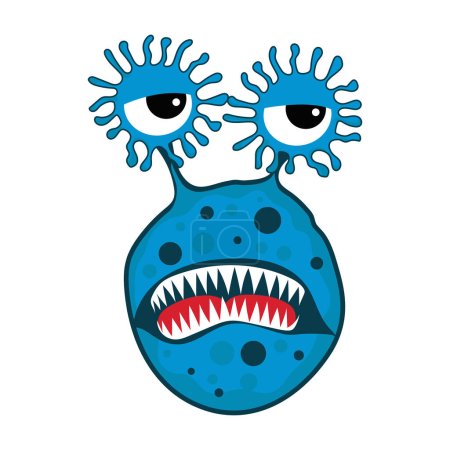 Foto de Logotipo de virus aislado sobre fondo blanco para símbolo de la ciencia. ilustración vectorial - Imagen libre de derechos