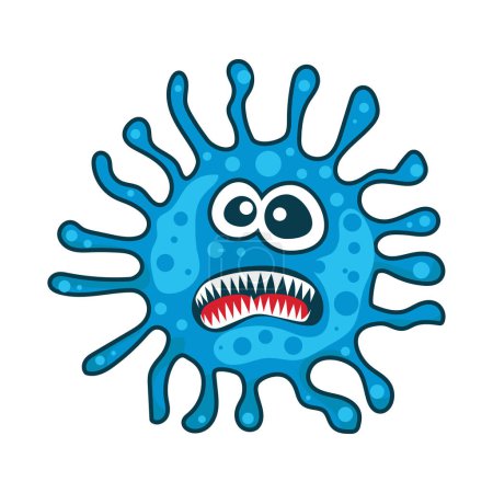 Illustration for Virus logo isolated on white background for science symbol. vector illustration - Royalty Free Image