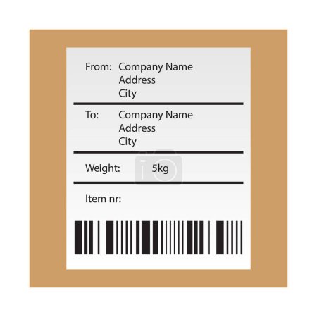 Photo for Shipping barcode label sticker for shipping company. vector illustration - Royalty Free Image