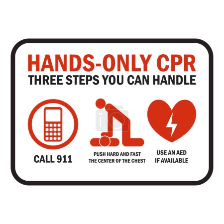 Illustration for CPR Cardiopulmonary Resuscitation sign and symbol. vector illustration - Royalty Free Image