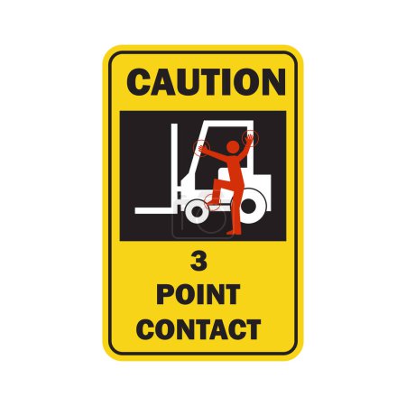 Illustration for Caution warning to handle your forklift vehicle in your industry, sign symbol. vector illustration - Royalty Free Image