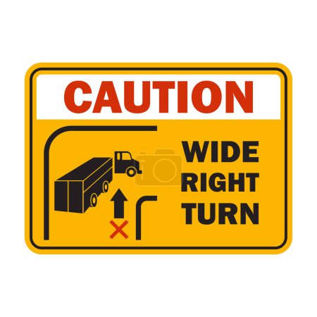 Achtung Warnung für die Handhabung Ihres Gabelstaplers in Ihrer Branche, Zeichen-Symbol. Vektorillustration
