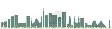 Illustration for Abstract Cairo Egypt City Skyline with Color Buildings. Vector Illustration. Business Travel and Tourism Concept with Modern Architecture. - Royalty Free Image
