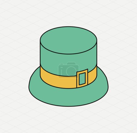 Photo for Green hat. Isometric icon. Symbol of Saint Patrick day. Vector illustration. Modern style. - Royalty Free Image
