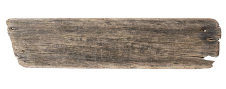 Photo for Sea drift wood plank isolated on white background. Template mockup - Royalty Free Image