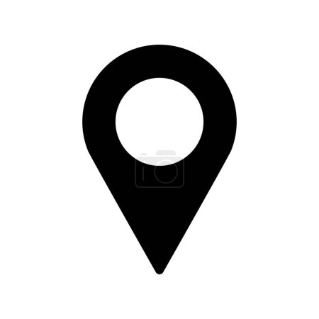 Illustration for Map pin icon symbol. Flat Vector illustration - Royalty Free Image