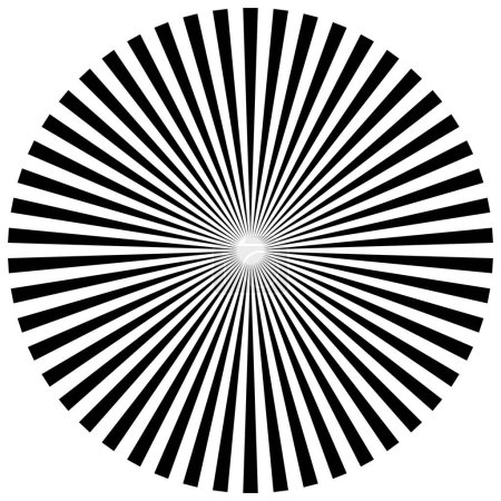 Ilustración de Estallido de sol Rayos, rayos radiales elemento de diseño círculo. Ilustración vectorial - Imagen libre de derechos
