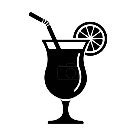 Símbolo de cóctel o bebida de cóctel. ilustración vectorial