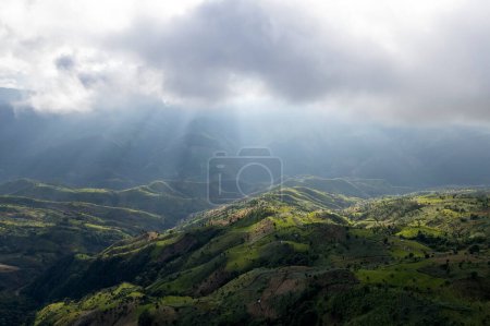 Photo for Top view Landscape of Morning Mist with Mountain Layer at Sapan nan thailand - Royalty Free Image