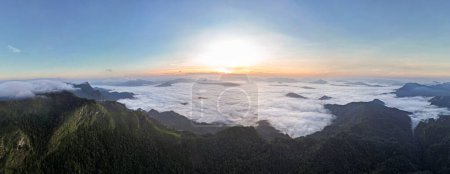 Thailand Chiang rai "Phu chi dao" famous mountain landscape sunrise for tourist