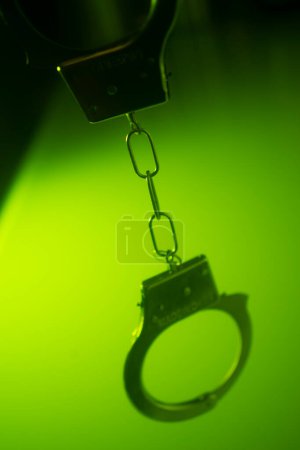 Photo for BDSM bondage police handcuffs for sexy adult love erotic play games fun. - Royalty Free Image