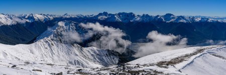 Photo for Kepler Track in Fiordland National Park in winter with snow mountains, South Island, New Zealand - Royalty Free Image