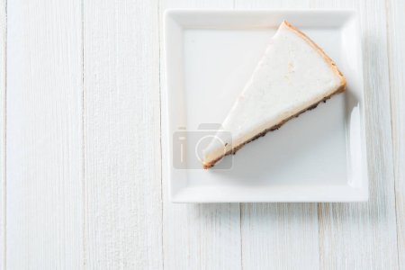 Foto de Una rebanada de pastel de queso clásico - Imagen libre de derechos