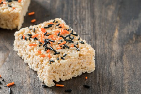 Photo for Halloween sprinkles rice crispy treats - Royalty Free Image