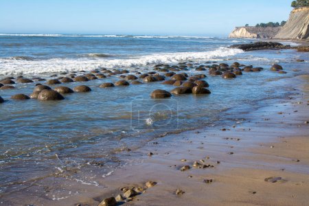 Photo for Massive rock outcropping at Bowling ball beach california - Royalty Free Image