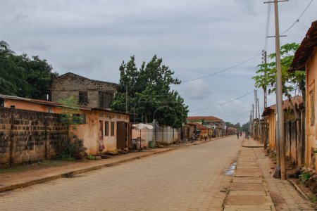 Photo for Ouidah, Benin - October 26, 2023 : street life in Ouidah - Royalty Free Image