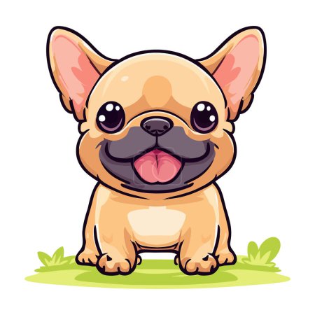 Foto de Perro raza pug lindo perro dibujos animados carácter vector ilustración diseño gráfico - Imagen libre de derechos